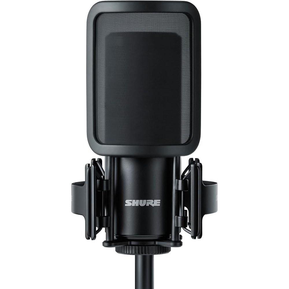 Shure SM4 Home Recording Microphone Kit Condenser XLR Cardioid Shock Mount Pop Filter RF Interference Block Vocals Instruments Streaming Gaming