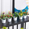 1/4PCS Artificial Flowers Bonsai Vase Home Table Mini Potted Festival Wedding Decor Diy Ornamental Flowerpot Bathroom Windowsill