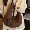 Vintage Fashion Pleated Matte Hand-held Underarm Dumpling Bag Women's 2025 Autumn New Retro Shoulder Tote Bag