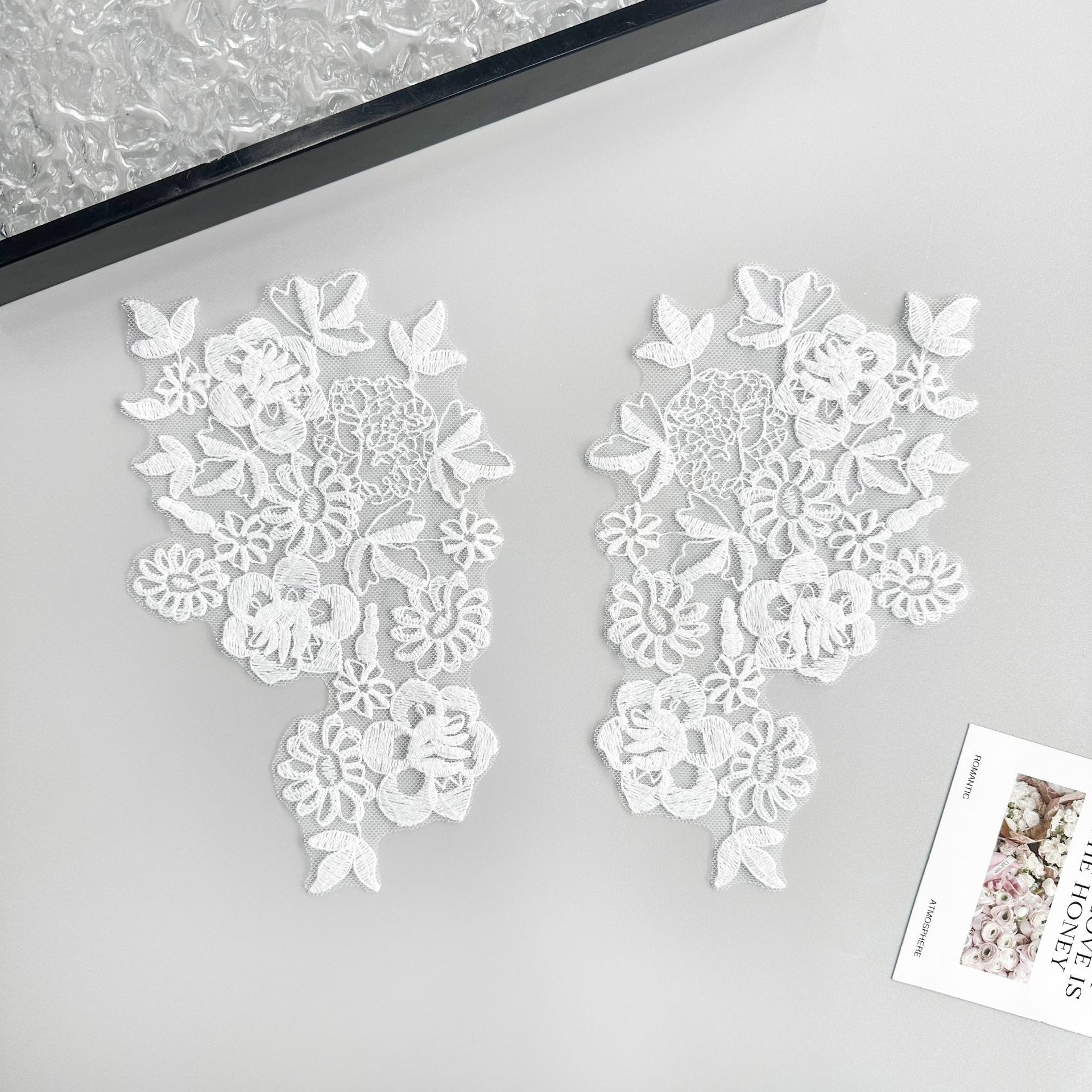 

Белый Сетчатый Вышитый Цветочный Тканевый Стикер Одежда Платье Свадебный Топ Жилет Декоративные Аксессуары Тканевый Стикер Аксессуары 66957 pair