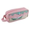 Pencil Bag Cute Cartoon Style Smoothing Zipper Canvas Big Capacity Large Pencil Case for Home