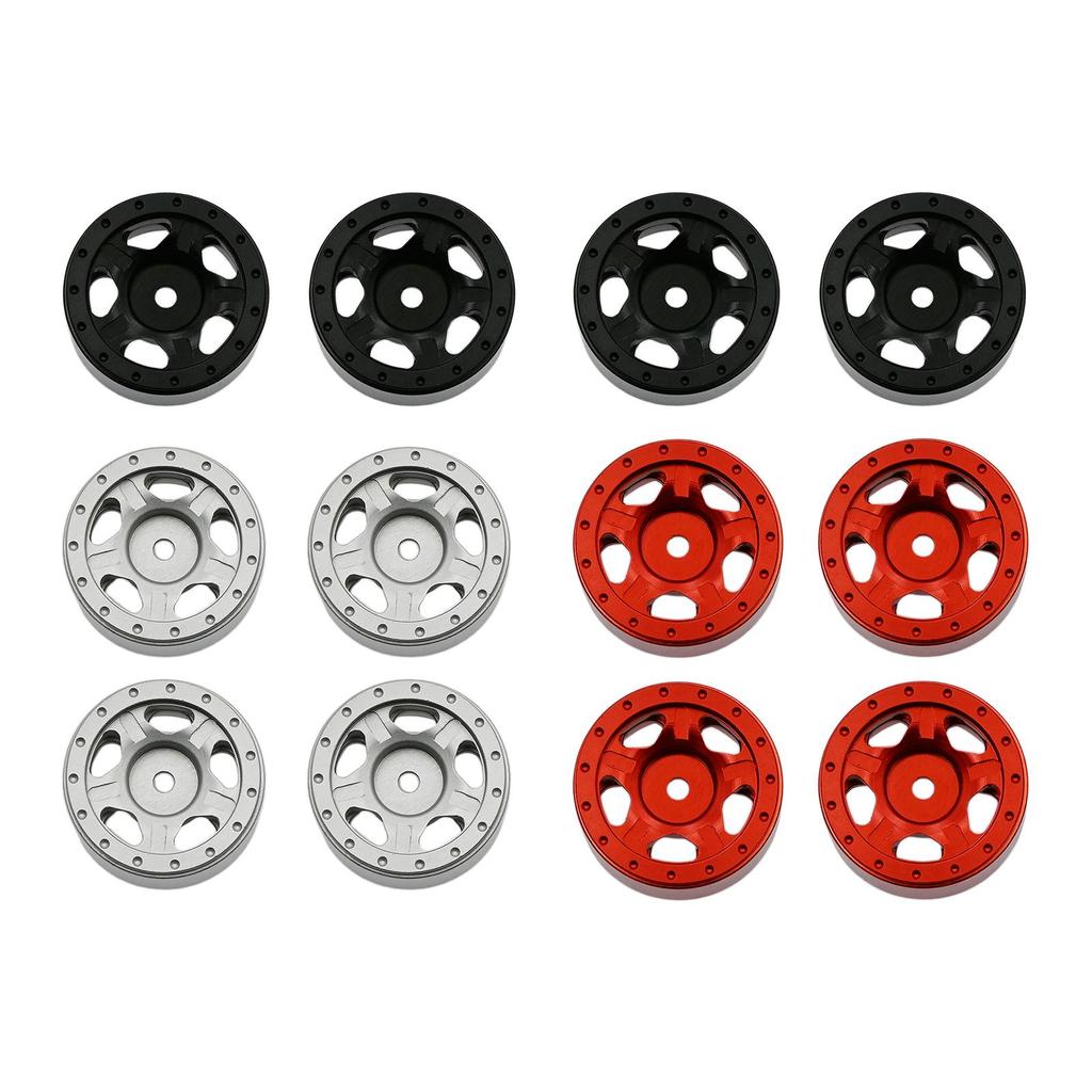 4 Wheel Rim Hubs for Axial SCX24 AXI00002 AXI00001 AXI90081 RC Rock Cralwer Accessories
