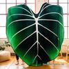 Hot Selling Green Leaf-Shaped Flannel Blanket - Funny Birthday Gift