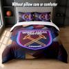 Set Biancheria da Letto West Ham United Football Design 1 Copripiumino + 2 Federe Morbido Traspirante Biancheria da Letto per la Casa