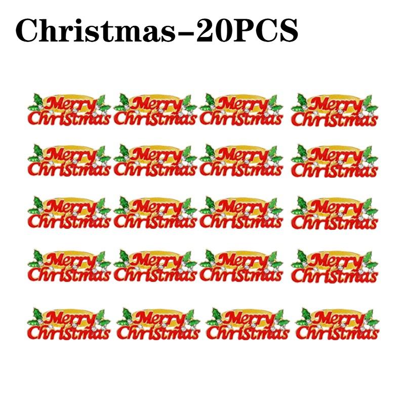 Christmas Restaurant Table Decor Durable Metal Holiday Accessories with Merry Christmas Design for Home Christmas Decoration