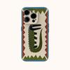 Boho Crocodile Folk Art Phone Case for IPhone 17AIR 16E 16 15 14 13 12 11 17 Pro Max Plus Double-layer Back Cover