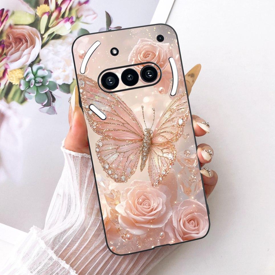 Luxury Flower Butterfly Bow Pattern Casing For Nothing Phone 3 3a Back Cover Clear Soft Silicone Phone Case For Nothing A059