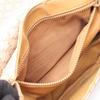 Used CELINE Triomphe Shoulder Bag PVC coated canvas leather Beige Brown Used Women