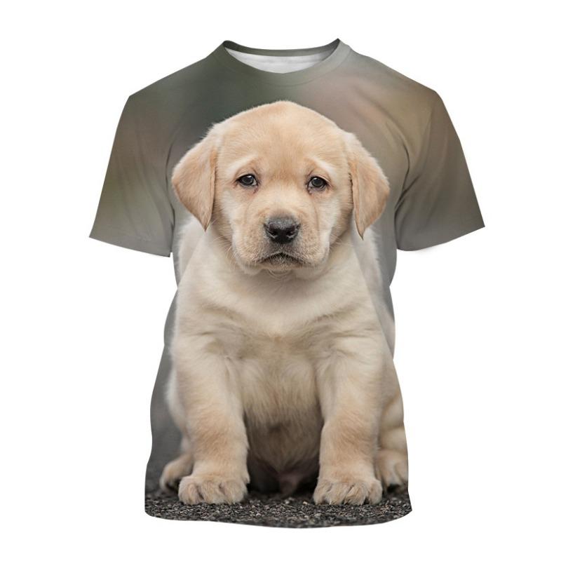 Labrador Dog T-Shirts Animal 3D Print Streetwear Men Women Casual Fashion Oversized Short Sleeve T Shirt Kids Tees Tops Clothing