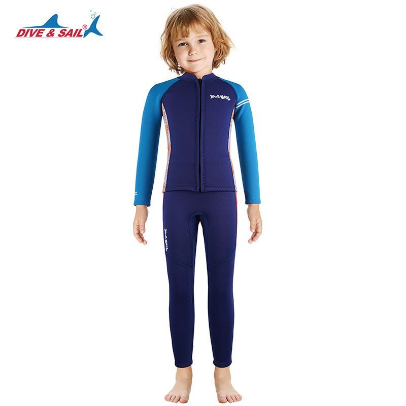 2.5MM Children's Diving Suit Split Long-sleeved Warm Swimsuit Boys 'cold-proof Snorkeling Surfing