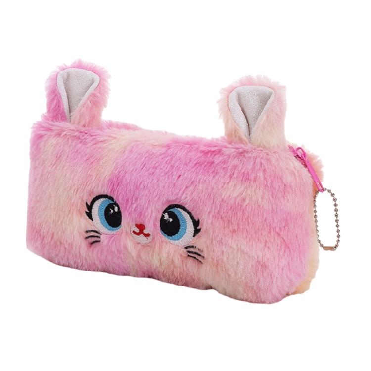 Cartoon Cats Pencil Case Plush Pencil Bag Pen Case Large Capacity Stationery Bag School Supplies for Student