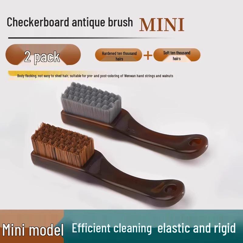 

Newcomer Special: Wenwan Mini Walnut Boar Bristle Brush for Two - Hard & Soft Options