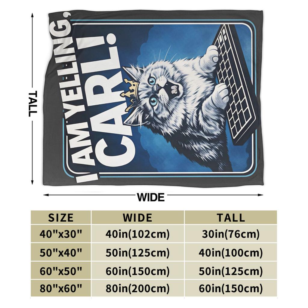 Dungeon Crawler Carl I am Yelling Carl Plush Blanket Students Flannel Throw Blanket For Couch Chair Sofa Bed Soft Bedspread
