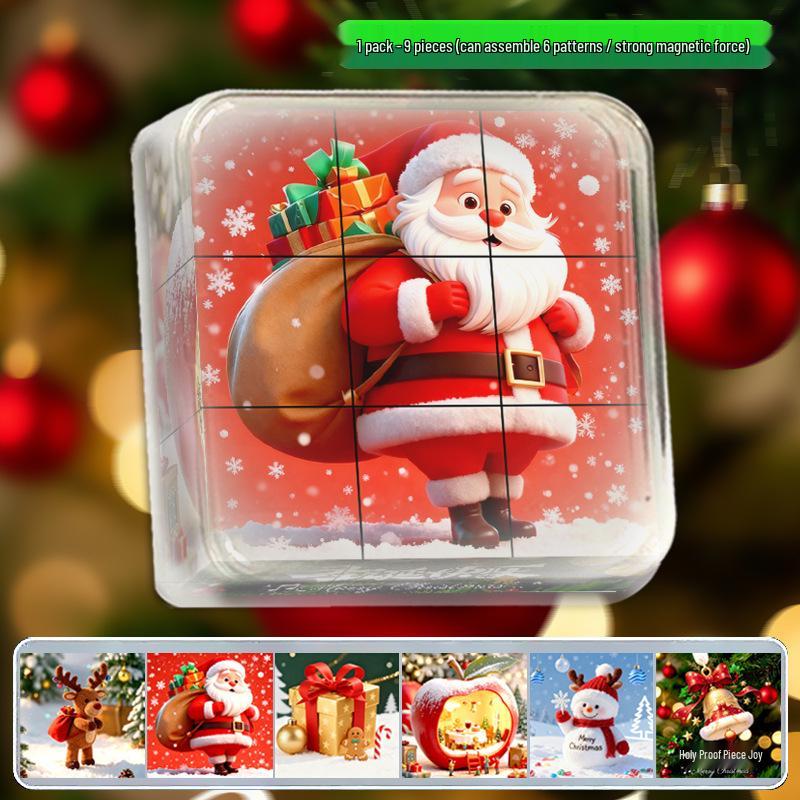 Christmas Eve Magnetic Building Blocks - Educational & Creative Puzzle Toy for Children