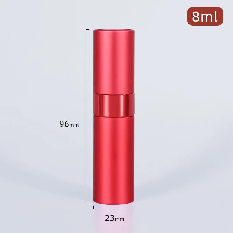 8ml Metal Aluminum Refillable Perfume Bottle Cosmetic Spray Mini Portable Empty Refill Jar Travel Liner Glass Tool