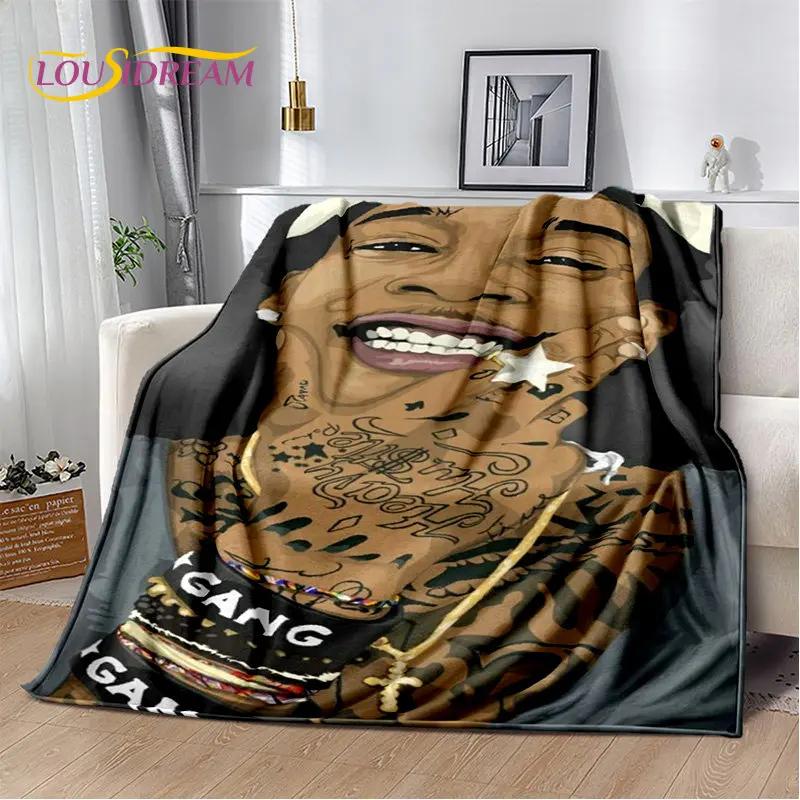 Hip Hop Art Rapper Legend Star Soft Plush Blanket,Flannel Blanket Throw Blanket for Living Room Bedroom Bed Sofa Picnic Cover 3D