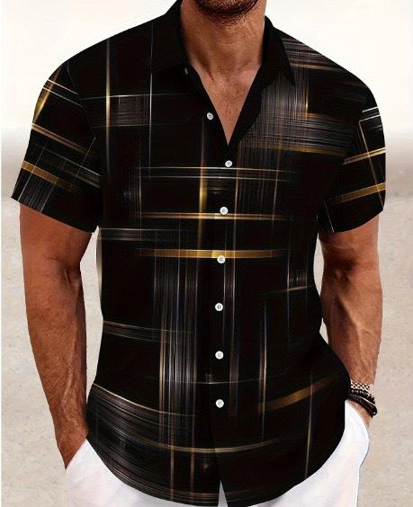 

Весенний мужской топ с длинным рукавом, рубашечный воротник, деловой кэжуал XL чёрный