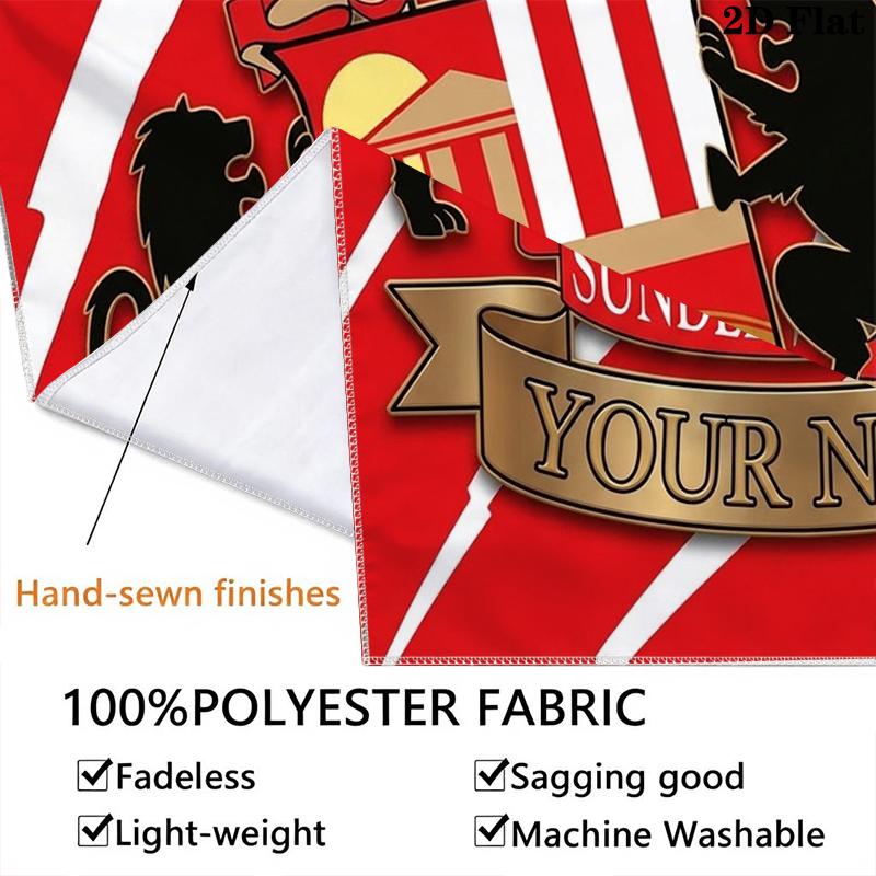 Custom Name Sunderland AFC Wall Tapestry Aesthetic Wall Hanging Printed Fabric Blanket Decorative Tapestries for Bedroom Living Room Home Decor