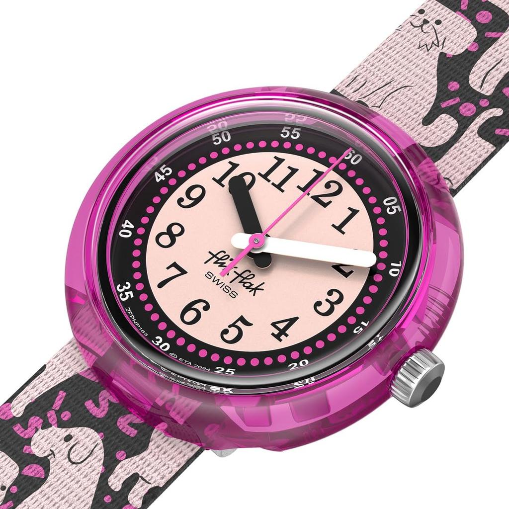 Flick Flak WOOF TIME FPNP163 Girls Black [Swatch]