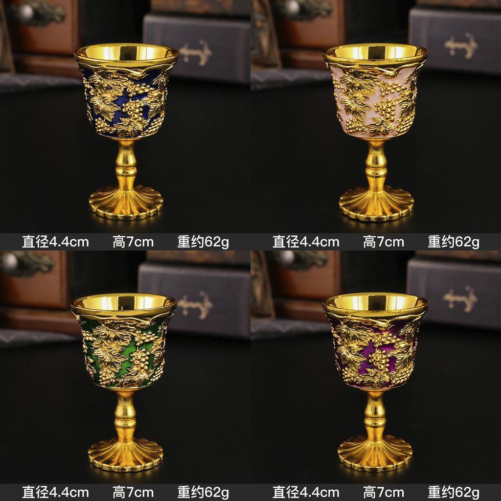 Modern Minimalist Alloy Liquor Glass With Vintage Design For Home Use