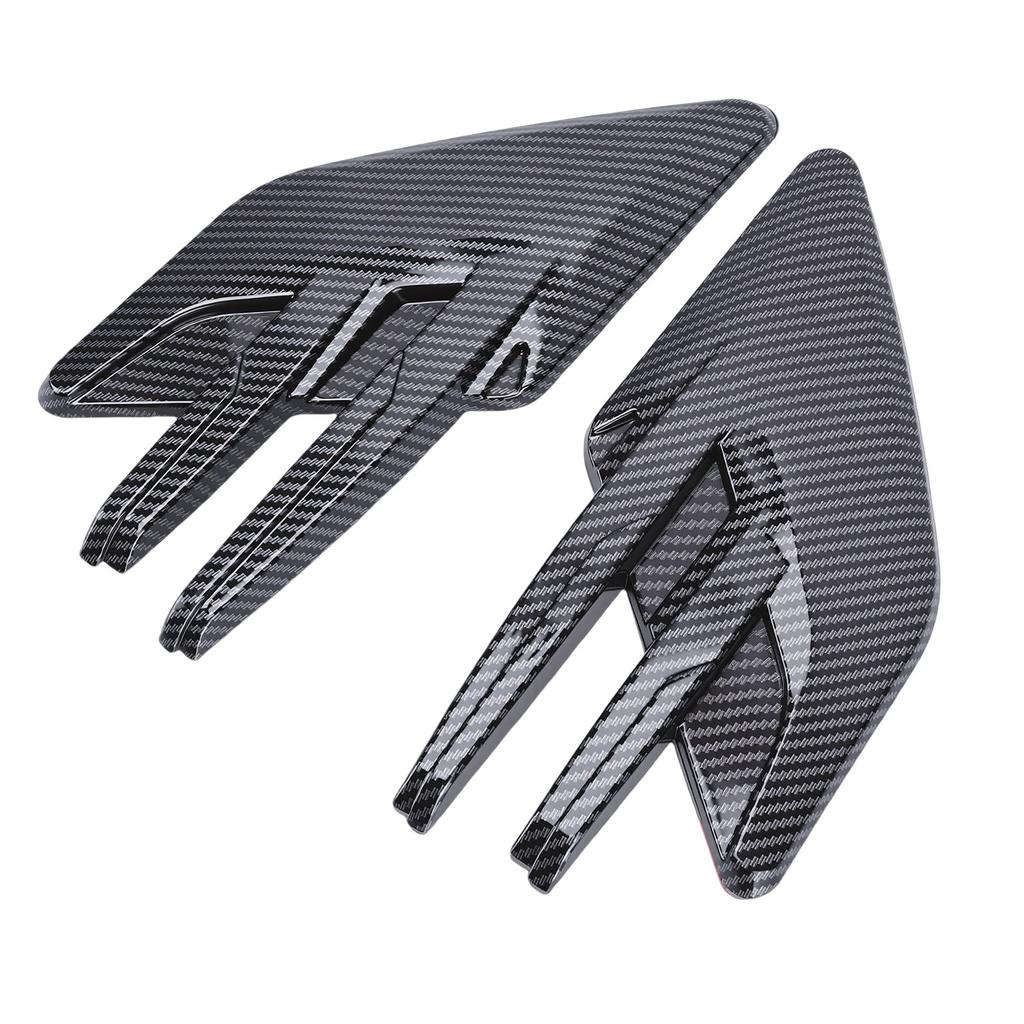 2Pcs Car Front Side Vent Trim Carbon Fiber Style Mudguard Air Wing Vent Trim Decoration Sporty Spoiler for Cars Trucks
