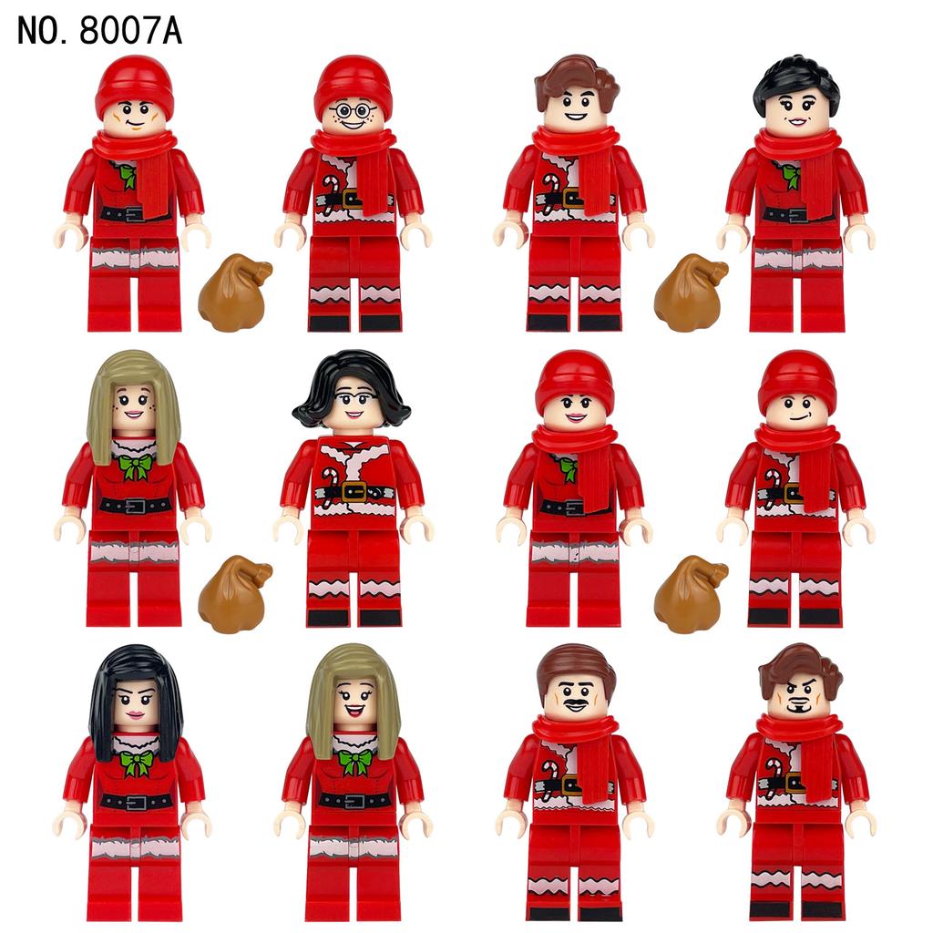 MOC Christmas Series Santa Claus Minifigus Building Blocks