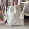 Korean INS  Stars Design Drawstring Storage Bag Portable Canvas Bundle Pocket Dustproof Stationery Storage Bag Organizer Bag