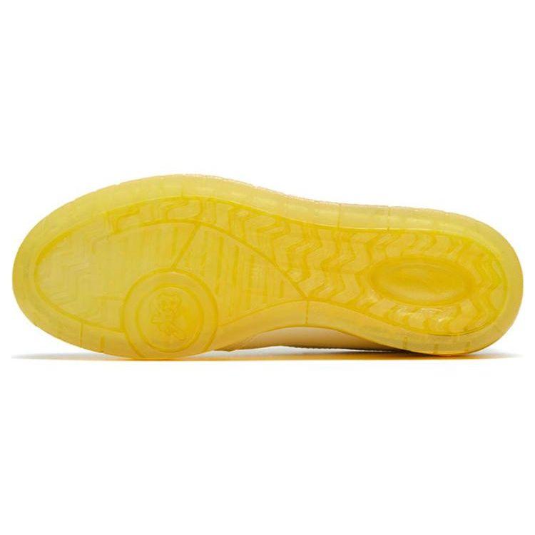 Anta Life Series Flame 4.0 Slip Resistant Durable Low Top Skate Shoes Women Skate Shoes White Yellow 122328081-7