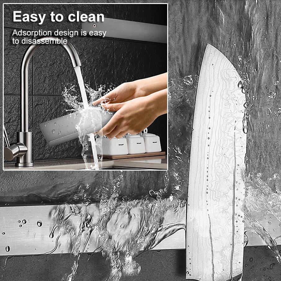 Stainless Steel Tool Holder Magnetic Tool Holder 30cm 40cm 50cm Wall Block Tool Storage Rack Kitchen Accessories
