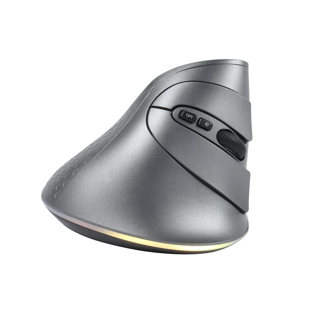Vertical Bluetooth USB Large USB 7 3200 Cursor RGB Ergonomic Compatible with Mac Windows 8 and and Android Tablets Mouse, 5.1, Wireless, 3-Mode,