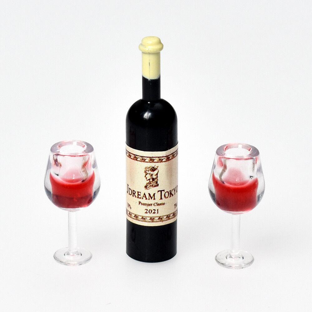 Dollhouse Minature Wine Bottle Rack Resin Mini Model Doll's House Wine Cup Rack