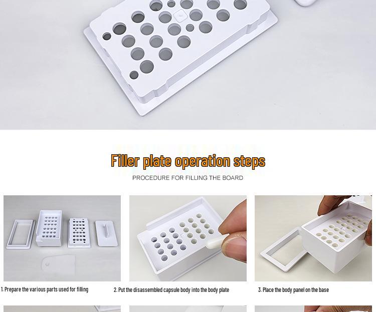 24-Hole Capsule Filling Tool and Powder Filling Plate