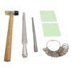 6pcs Small Ring Earrings Mandrel Kit Aluminium Efficient Multifunctional Ring Sizer Tool Set for