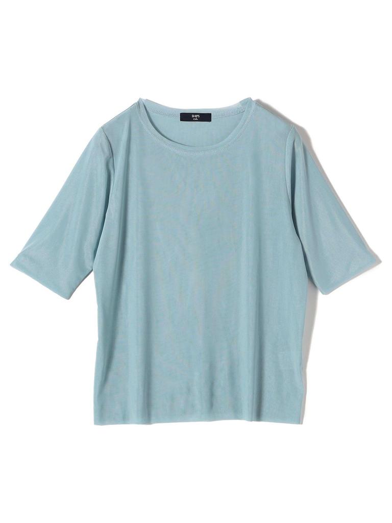 Ships Colors Hand Washable Tulle Short Sleeve Top, 222320072, Light Blue, One Size