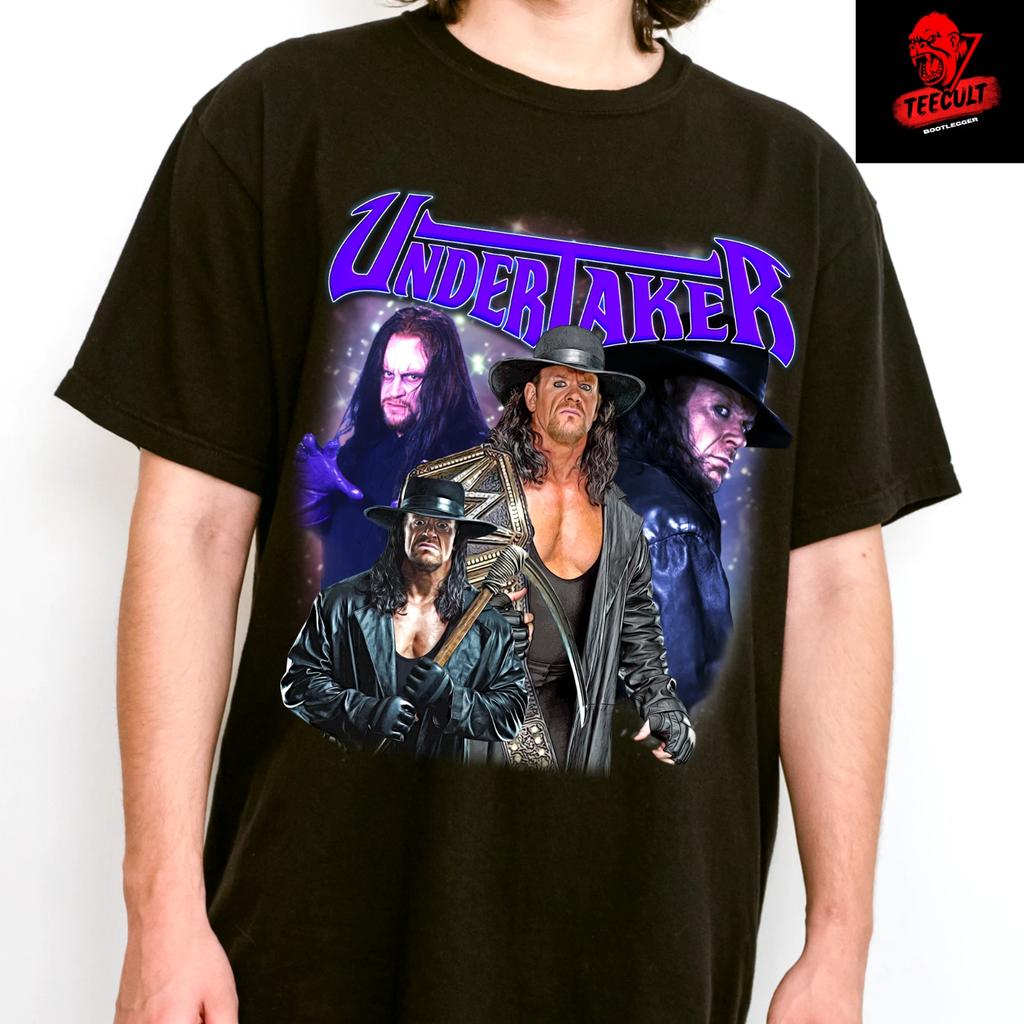 Men's and Women's T-shirts WWE Wrestling Superstars THE UNDERTAKER Quality Print Cotton
