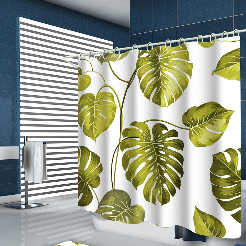 Household Punch Free Water Proof Mildew Proof Bath Shower Curtain Decoration Bathroom