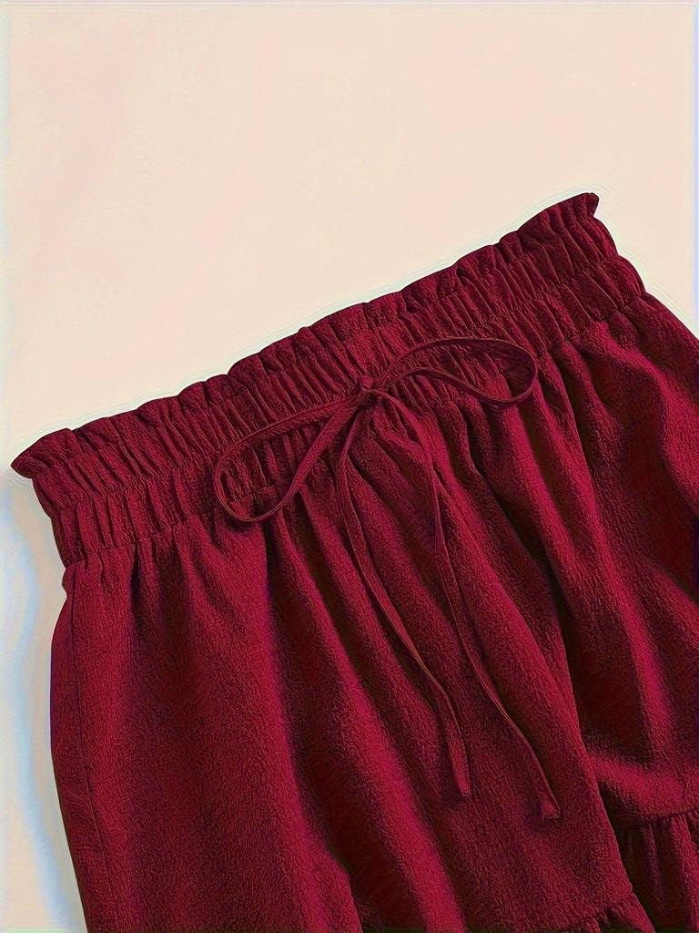 European Fashion Knot Waist Pleated Skirt