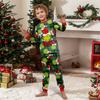 Print Cute Family Set Pajamas, Home Clothes, Family Set Long Sleeve Top Pants Set