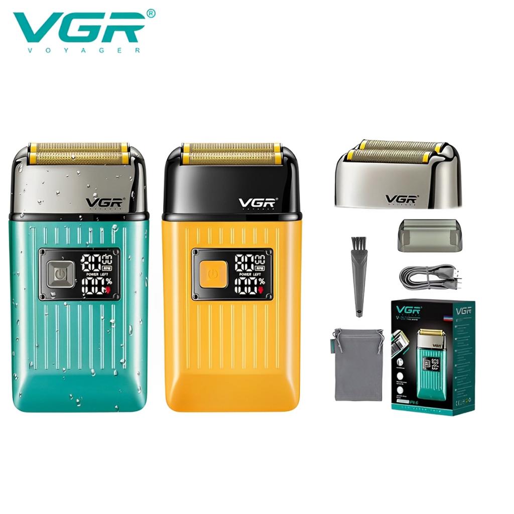 2026 VGR Men's Razor IPX6 Body Wash Professional Sideburn Trimming Intelligent Digital Display Multi-functional Shaving Sculpting Hair Trimmer V-357