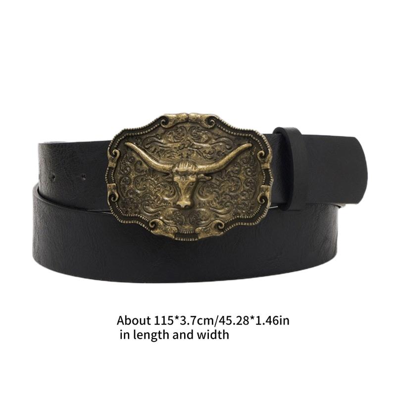 Longhorn Waist Belt Engraved Chain for Cowboy Cowgirl Rock and Roll Punk Classical Belt Waist Chain Sexy Belt