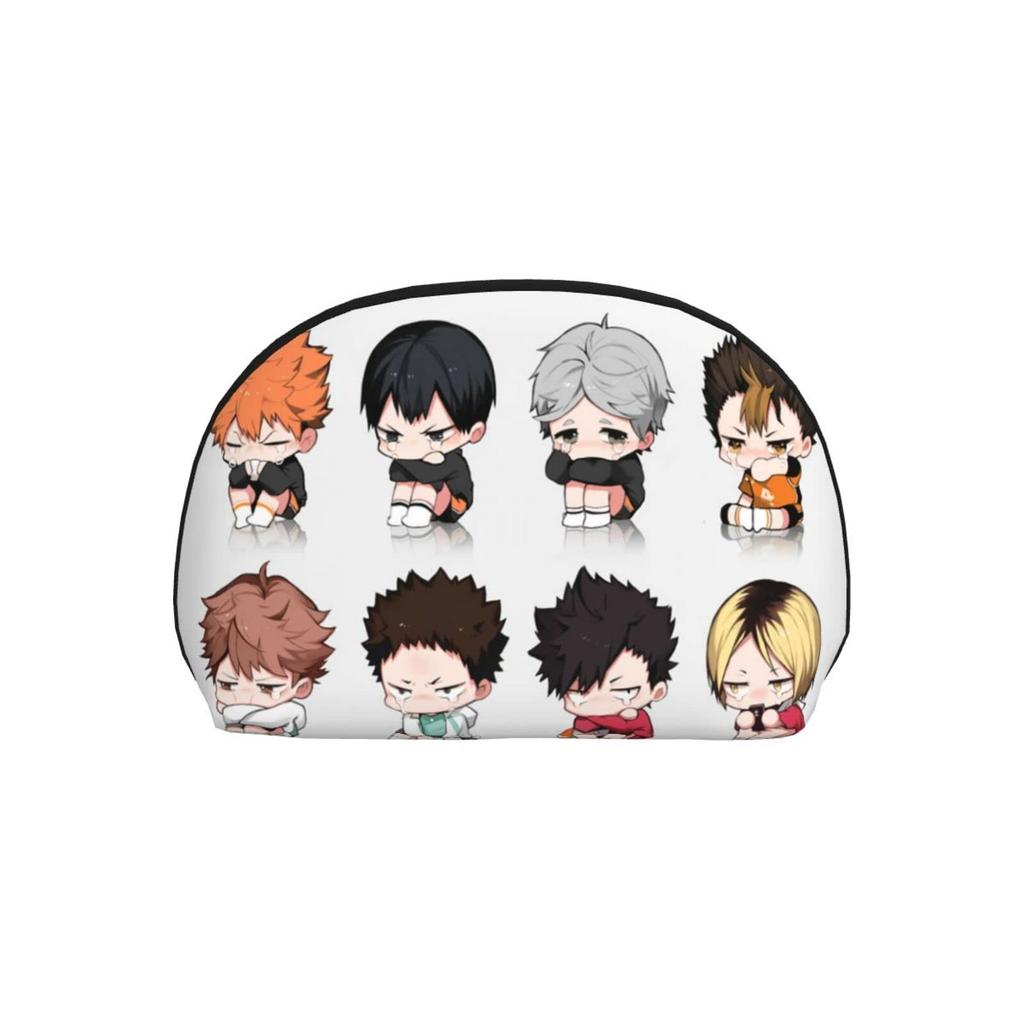 Pouch with coin storage large shell travel toiletry travel small item large capacity Haikyu!! purse, pouch, wallet, portable, functional, capacity,