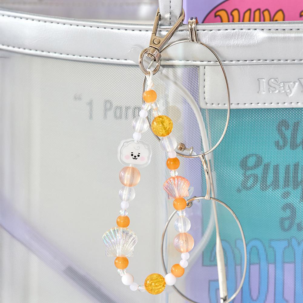 BT21 RJ Baby Pearl Bead Keychain