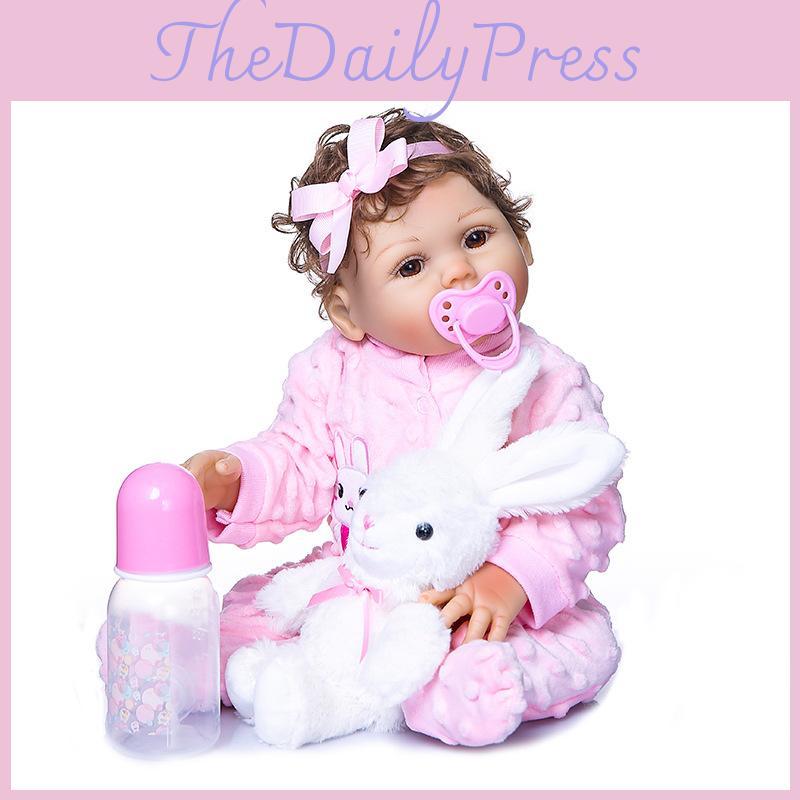 Inch Washable Reborn Baby Doll With Realistic Features And Soft Vinyl Silicone Body**