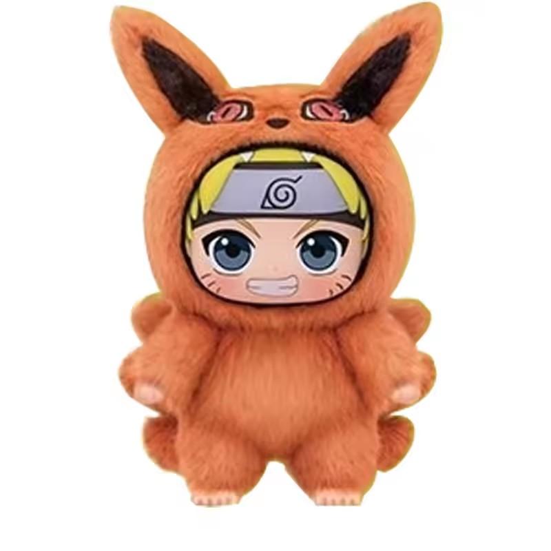 Original BANDAI Eaki Naruto Uzumaki Naruto Blind Box Shippuden Beast Party Series Plush Doll Anime Characters Are Cute Toys Gift
