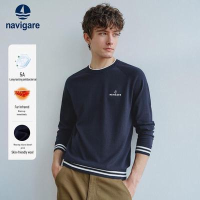 Herren Pullover 2025 Warm Baumwoll-Woll-Mischung Rundhals