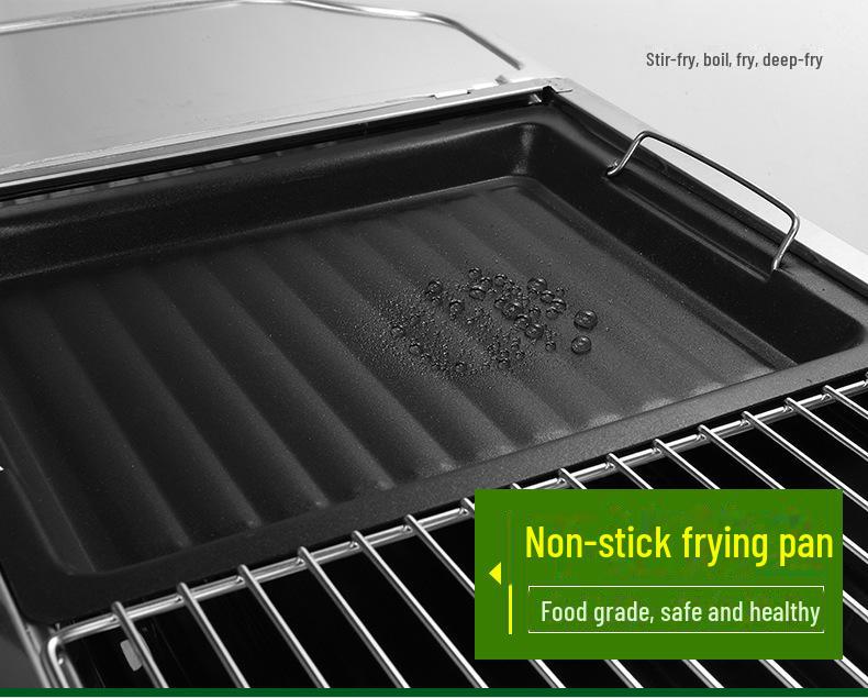 Velký přenosný bezdýmný skládací gril na dřevěné uhlí pro venkovní grilování