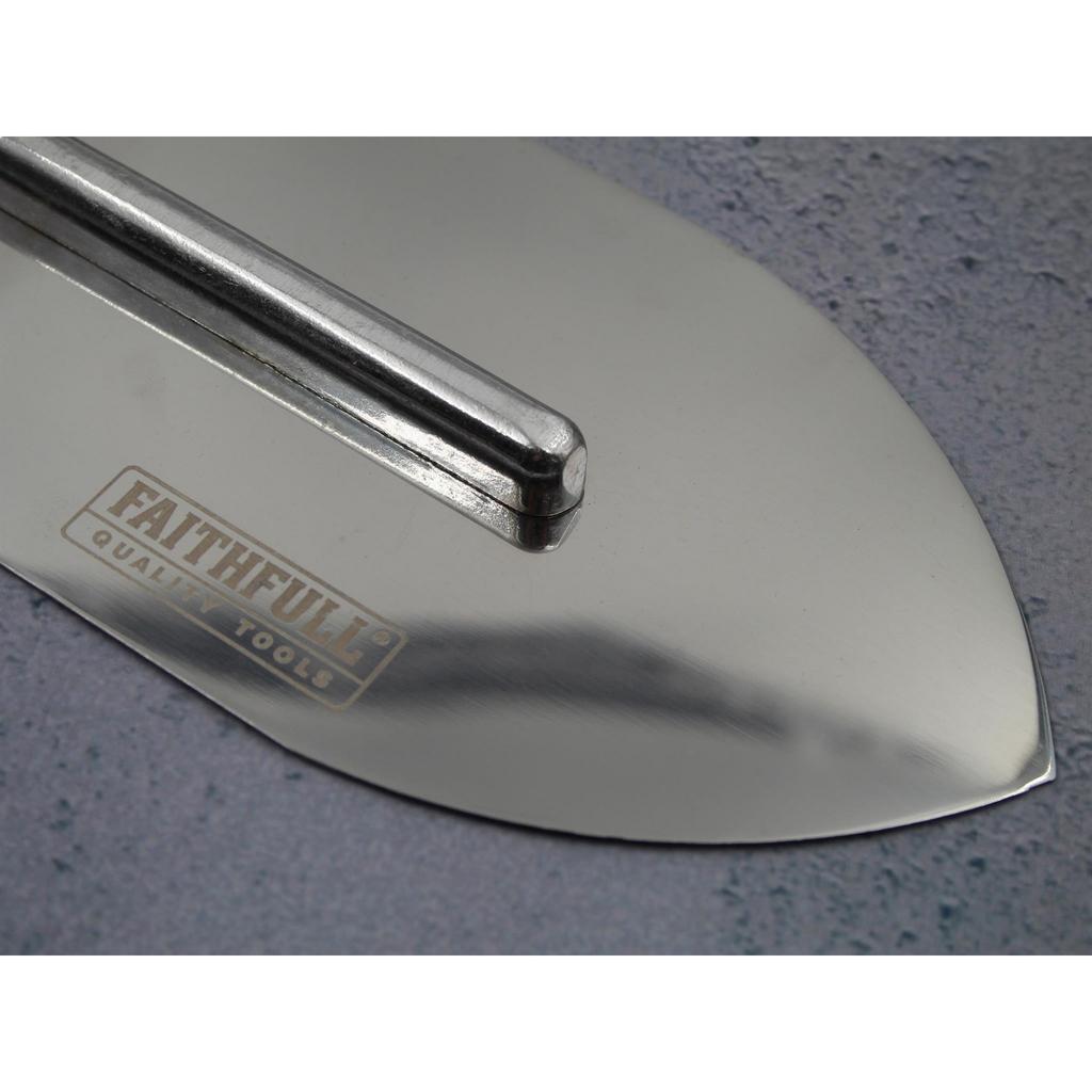 Faithfull Flooring Trowel Stainless Steel Soft Grip Handle 16 X 4in