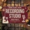 Personalized Vintage Music Studio Metal Sign Guitar Microphone Aluminum Wall Decor