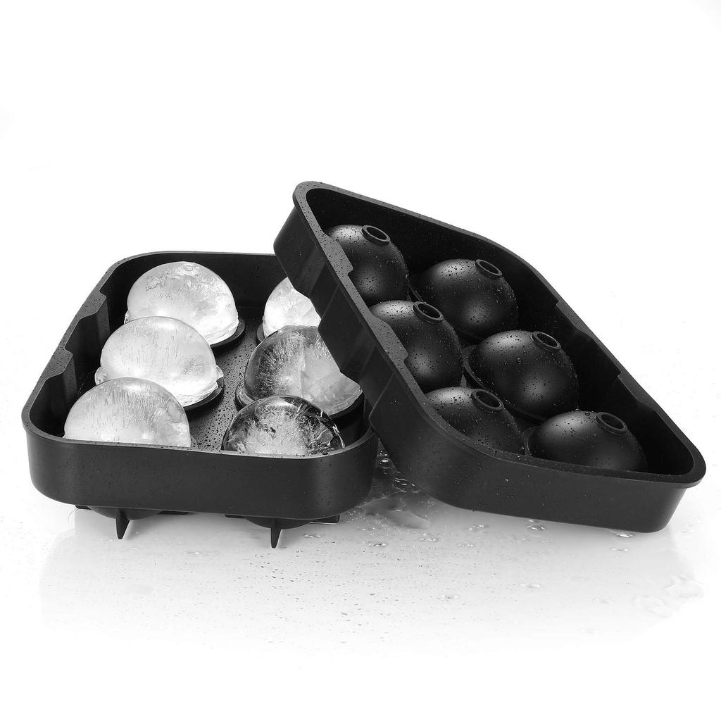 Diamond & Round Ice Cube Tray Set: 37-Grid Honeycomb and 6-Hole Sphere Mold