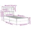 VidaXL Bunk Bed Without Mattress 100x200 Cm Solid Pine Wood 3322915